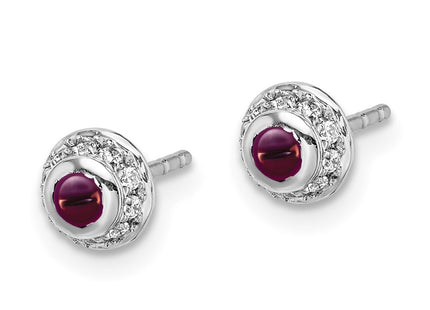 14k White Gold Earrings Style EM4030 - Classique Jewelry Inc.