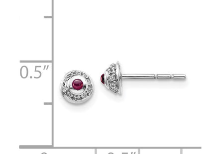 14k White Gold Earrings Style EM4030 - Classique Jewelry Inc.