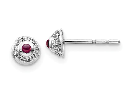 14k White Gold Earrings Style EM4030 - Classique Jewelry Inc.