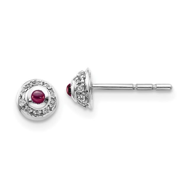 14k White Gold Earrings Style EM4030 - Classique Jewelry Inc.