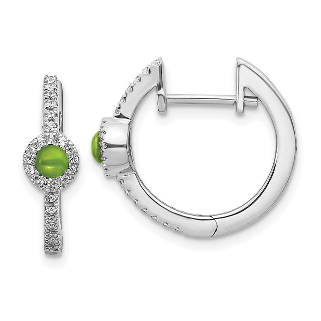14k White Gold Earrings Style EM4031 - Classique Jewelry Inc.