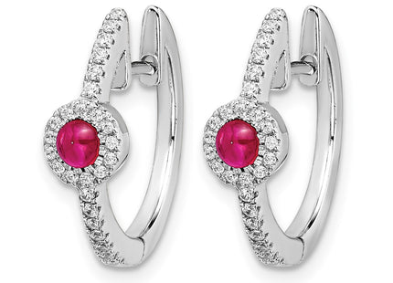 14K white gold diamond earrings, alternate view