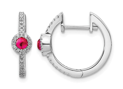 14K white gold diamond earrings