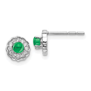 14k White Gold Earrings Style EM4032 - Classique Jewelry Inc.