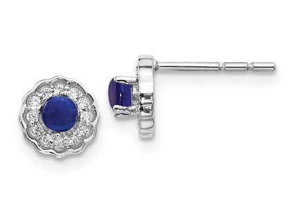 14k White Gold Earrings Style EM4032 - Classique Jewelry Inc.