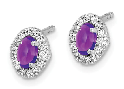 14k White Gold Earrings Style EM4035 - Classique Jewelry Inc.