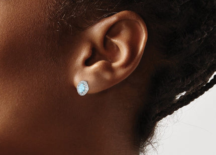 14k White Gold Earrings Style EM4035 - Classique Jewelry Inc.