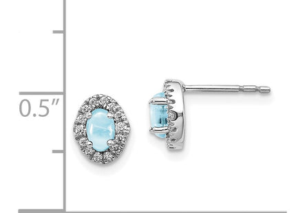 14k White Gold Earrings Style EM4035 - Classique Jewelry Inc.