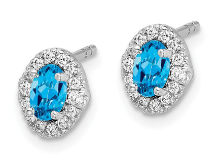 14k White Gold Earrings Style EM4035 - Classique Jewelry Inc.