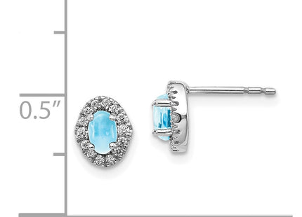 14k White Gold Earrings Style EM4035 - Classique Jewelry Inc.