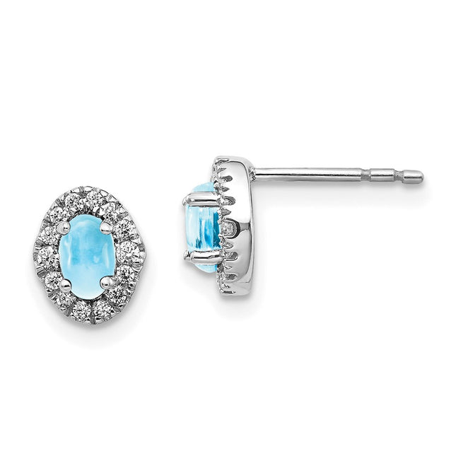 14k White Gold Earrings Style EM4035 - Classique Jewelry Inc.
