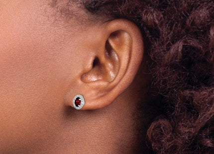 14K white gold diamond earrings, another view
