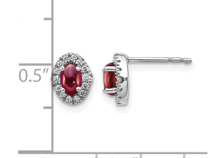 14K white gold diamond earrings, further view