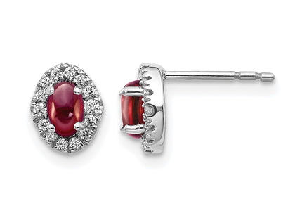 14K white gold diamond earrings