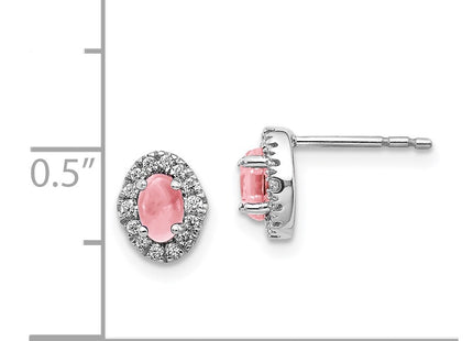 14k White Gold Earrings Style EM4035 - Classique Jewelry Inc.