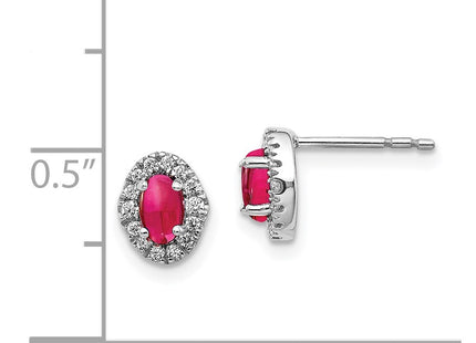 14k White Gold Earrings Style EM4035 - Classique Jewelry Inc.