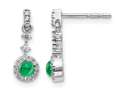 14K white gold diamond earrings