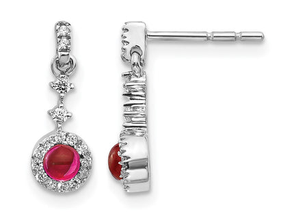 14K white gold diamond earrings