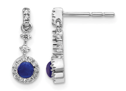 14K white gold diamond earrings