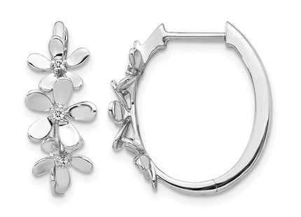 14K white gold diamond earrings