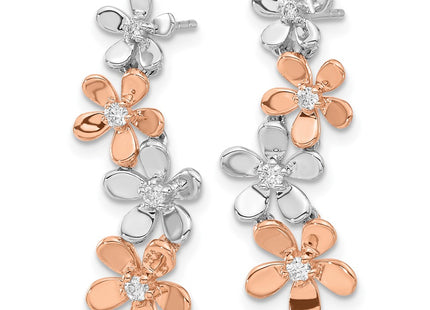 14k Two-tone Earrings Style EM4039 - Classique Jewelry Inc.