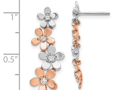 14k Two-tone Earrings Style EM4039 - Classique Jewelry Inc.