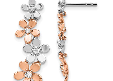 14k Two-tone Earrings Style EM4039 - Classique Jewelry Inc.