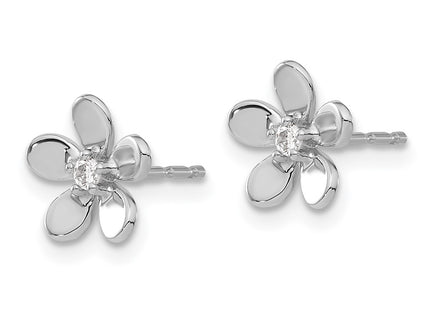 14k White Gold Earrings Style EM4042 - Classique Jewelry Inc.