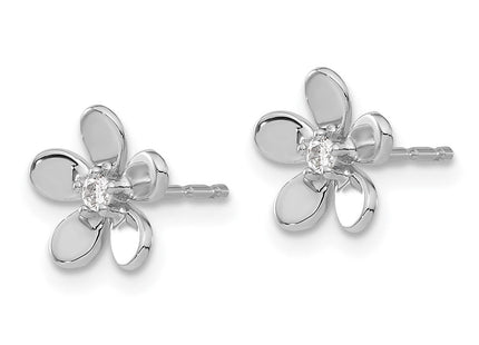 14k White Gold Diamond Earrings (Style EM4042-005-WA)