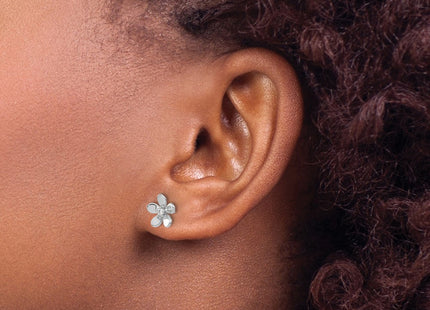 14k White Gold Earrings Style EM4042 - Classique Jewelry Inc.