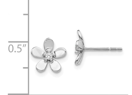 14k White Gold Earrings Style EM4042 - Classique Jewelry Inc.