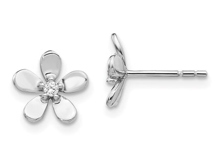 14k White Gold Earrings Style EM4042 - Classique Jewelry Inc.