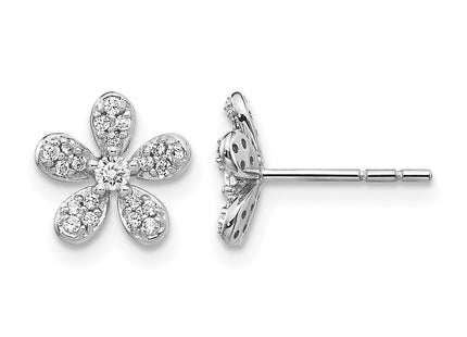 14K white gold diamond earrings