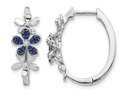 14K white gold diamond earrings