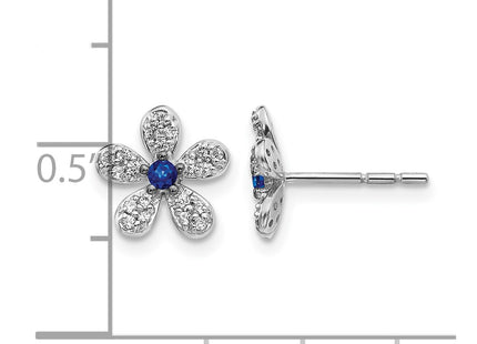 14K white gold diamond earrings, further view
