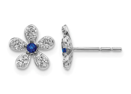 14K white gold diamond earrings