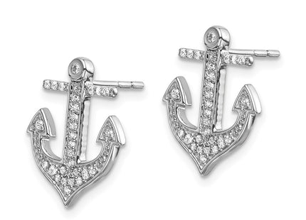 14k White Gold Earrings Style EM4054 - Classique Jewelry Inc.