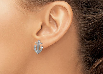 14k White Gold Earrings Style EM4054 - Classique Jewelry Inc.