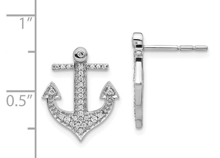 14k White Gold Earrings Style EM4054 - Classique Jewelry Inc.