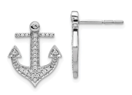 14k White Gold Earrings Style EM4054 - Classique Jewelry Inc.