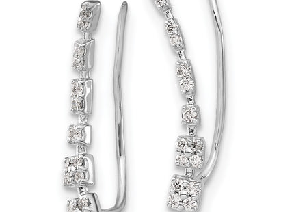 14k White Gold Earrings Style EM4146 - Classique Jewelry Inc.