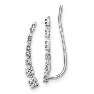 14k White Gold Earrings Style EM4146 - Classique Jewelry Inc.
