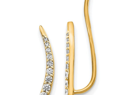 14K white gold diamond earrings