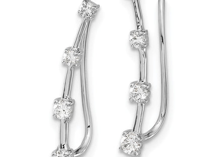 14k White Gold Earrings Style EM4148 - Classique Jewelry Inc.