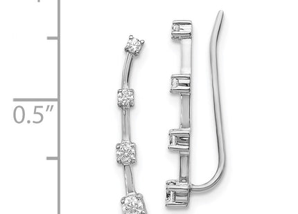 14k White Gold Earrings Style EM4148 - Classique Jewelry Inc.