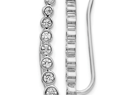 14K white gold diamond earrings