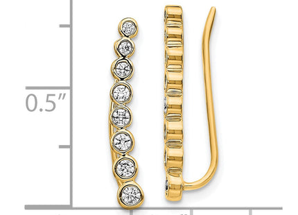 14k Yellow Gold Earrings Style EM4149 - Classique Jewelry Inc.