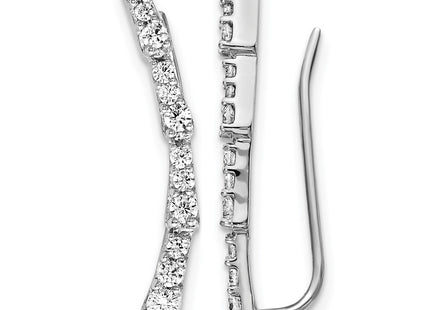 14K white gold diamond earrings