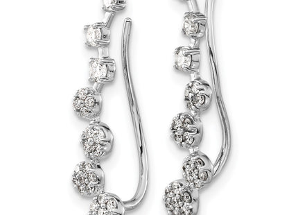 14k White Gold Earrings Style EM4154 - Classique Jewelry Inc.