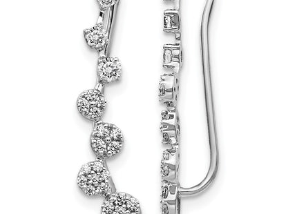 14k White Gold Earrings Style EM4154 - Classique Jewelry Inc.